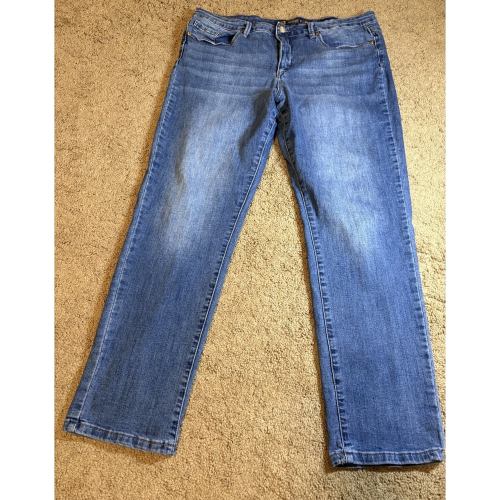 Anne Klein Jeans Women's Size 14 Girlfriend Denim Medium Wash